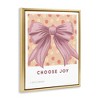 Stupell Industries Choose Joy Bow with Florals Floating Frame Canvas Art - 2 of 4