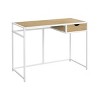 INFURNIC Desks 42"L Modern Computer Desk with Storage Drawer and Slender Metal Frame for Small Office, Brown, 42.25"*20"*30" - 4 of 4