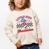 The Juniper Shop Little Miss Firecracker Checkered Toddler Sweatshirt - 3 of 4