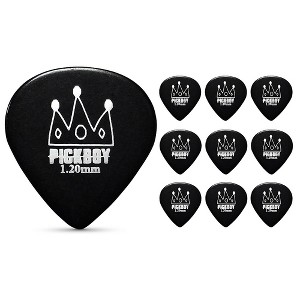 Pick Boy Round Raindrop Black with Crown Cellulose Guitar Picks - 1 of 2