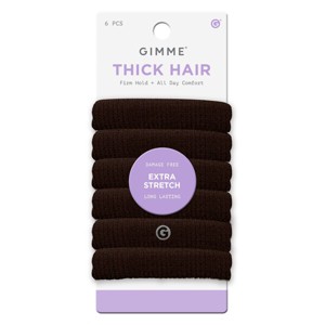 Gimme Beauty Thick Hair Tie Bands - 6ct - 1 of 4