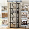71" Tall 6-Tier Wooden Bookshelf with Metal Frame, Industrial Freestanding Bookcase for Bedroom, Living Room & Office - 2 of 4