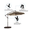 CLIHOME 10-ft Outdoor Umbrella Crank Cantilever Patio Umbrella Without Base - 4 of 4