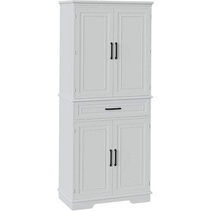 72in Kitchen Storage Cabinet, Freestanding Cupboard Storage Cabinet with Drawer, Adjustable Shelves, Door Shelves, Kitchen Pantry for Dining Room - 1 of 4
