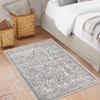 Vintage Area Rug Retro Floral Indoor Carpet Oriental Medallion Floor Rug Aesthetic Carpet Traditional Rug for Living Room Bedroom Kitchen - 4 of 4