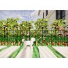 Dolonm 32" High 7-Panel Metal Garden Fence - 20.4ft Dog Barrier, Galvanized Rustproof, No Tools Movable Edging - 3 of 4