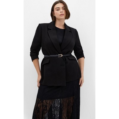 Women's Plus Size Galactic Jacket - black | CITY CHIC