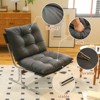 CAVINAS Modern Accent Chair with High Back,Leather Armchair with Metal Legs and Soft Padded,Accent Chair for Living Room,Bedroom - 2 of 4