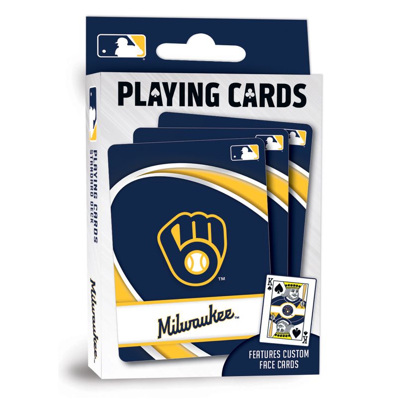 MasterPieces Officially Licensed MLB Milwaukee Brewers Playing Cards - 54 Card Deck for Adults., 2 of 6