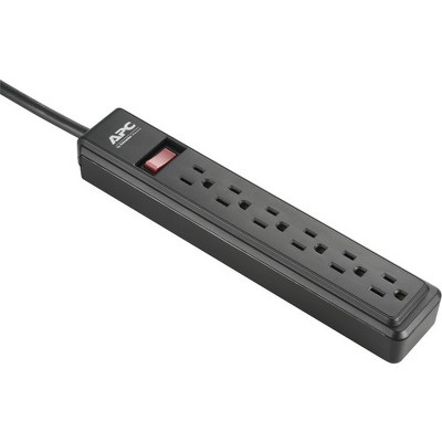 APC Power Strip 2-Pack, 6-Outlet Black Power Strip (PZ62BDP)