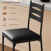 Bar Stools Set of 2/4, Faux Leather Bar Chair with Back, Thick Cushion, Upholstered Counter Height Bar Stools with Footrest for Kitchen Island - 3 of 4