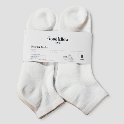 Men's Odor Resistant Quarter Socks 6pk - Goodfellow & Co™ 6-12
