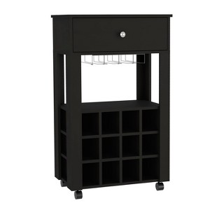 NicBex 1 Drawer Rolling Kitchen Island Cart with 2 Open Shelves,Kitchen Island on Wheels with Storage,Island Table for Kitchen - 1 of 3