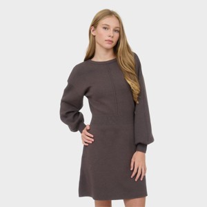 August Sky Women's Ribbed Waist Sweater Dress with Back Tie - 1 of 4