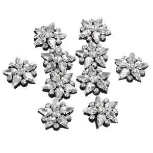 Unique Bargains Sparkling Elegant Crystal Star Beaded Patches for Clothing Sewing 10 Pcs - 1 of 4