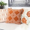 ChicFurnit Bed Pillows Boho Geometric Home Pillow Velvet Decor Pillow with Hidden Zipper Cotton Pillows for Living Room Decoration, Orange, 20"*1"*20" - 2 of 4