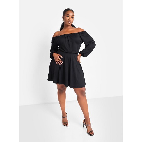 Rebdolls Women's Evelyn Off Shoulder Mini Skater Dress : Target