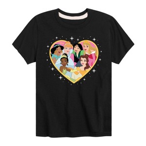 Boys' - Disney Princess - Princesses All Together Short Sleeve Graphic T-Shirt - 1 of 4