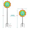 Cyan Oasis 74-Inch Colorful Bloom Wind Spinner - 4 of 4