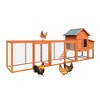 Kumasinova 122" Large Wooden Chicken Coop with Nesting Boxes,Outdoor Poultry Cage with Wire Fencing,Spacious Chicken House for Hens - 3 of 4