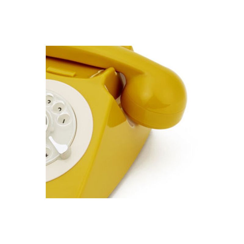 GPO Retro GPO746YEL 746 Desktop Rotary Dial Telephone - Mustard, 4 of 6