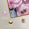 Art Remedy Pink Flowers with Gold Leaves Beach Life Inspired Wall Art Framed - 3 of 4