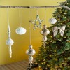 NAYSAYE Party Decoration and Accessories Set of 6 Cream Ruffle Ball Hanging Ornament for Holiday Celebration, White, 4"*4"*0.04" - 2 of 4