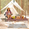 AZL1 Life Concept Folding Table 4ft Portable Easy Clean Stable Foldable No Assembly with Handle for Camping Parties Home, Brown, 27.95"*26.38"*3.54" - 2 of 4