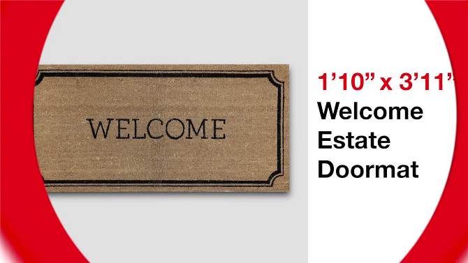 1&#39;10&#34;x3&#39;11&#34; Welcome Estate Doormat - Threshold&#8482;, 2 of 13, play video