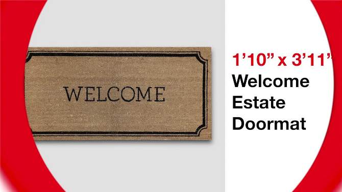 1&#39;10&#34;x3&#39;11&#34; Welcome Estate Doormat - Threshold&#8482;, 2 of 13, play video