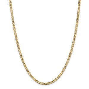 Black Bow Jewelry 3.75mm 14k Yellow Gold Solid Concave Anchor Chain Necklace - 1 of 4