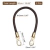 Unique Bargains PU Braided Soft Waterproof Women's Handbag Leather Purse Strap 2 Pcs - 2 of 4