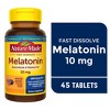 Nature Made Fast Dissolve Melatonin Maximum Strength 100% Drug Free Sleep Aid 10mg Tablets - 45ct - image 3 of 4