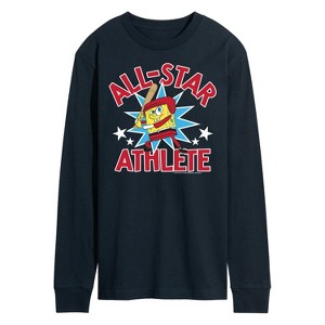 Men's - SpongeBob SquarePants - American All Star Long Sleeve Graphic T-Shirt - 1 of 4