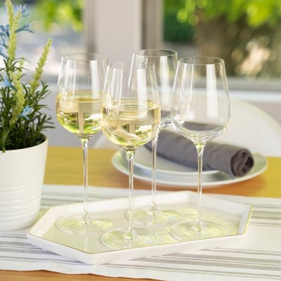 Spiegelau Willsberger Lead-Free Crystal White Wine Glasses Set of 4