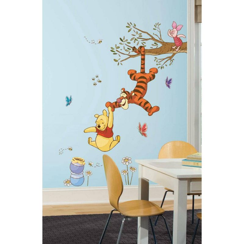 Winnie The Pooh Swinging For Honey Peel and Stick Giant Kids&#39; Wall Decal, 4 of 6