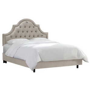 Bella High Arch Tufted Bed - Twin - Regal Silver Gray - Skyline Furniture