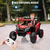Kids Electric UTV 12V Ride On Truck - 4 Spring Suspension, EVA Tires, Double Open Doors, Bluetooth, LED Lights, Safety Belt for Ages 3-8 - 3 of 4
