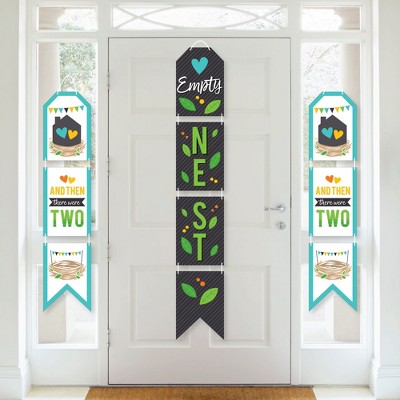 Big Dot of Happiness Empty Nesters - Hanging Vertical Paper Door Banners - Empty Nest Party Wall Decoration Kit - Indoor Door Decor