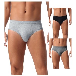 INSPIRE CHIC Men's 3 Pack Underwear Elastic Waist Soft Comfortable Briefs - 1 of 4