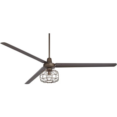 Casa Vieja 84" Turbina XL Industrial Oil-Rubbed Bronze DC LED Large Ceiling Fan