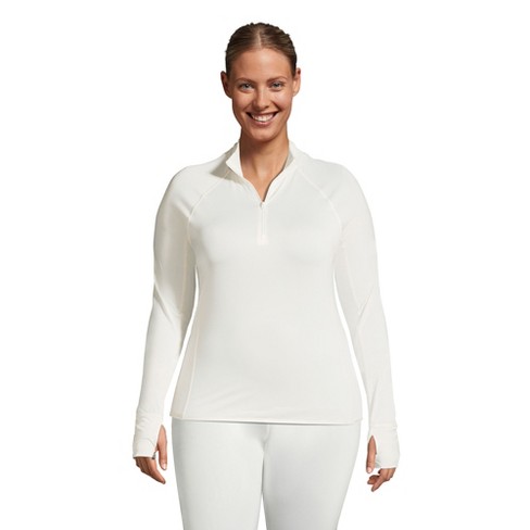 Lands' End Women's Plus Size Thermaskin Heat Long Sleeve Quarter