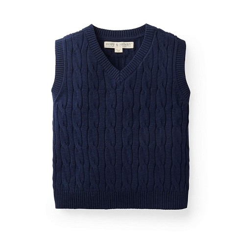 Hope u0026 Henry Boys' V-neck Sweater Vest (navy, 12-18 Months) : Target