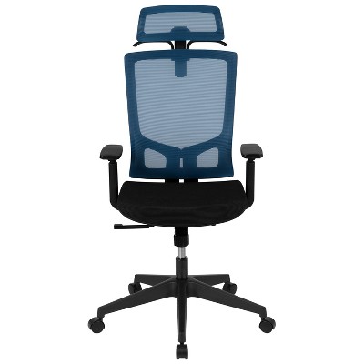Ergonomic Blue Mesh High Back Swivel Office Chair