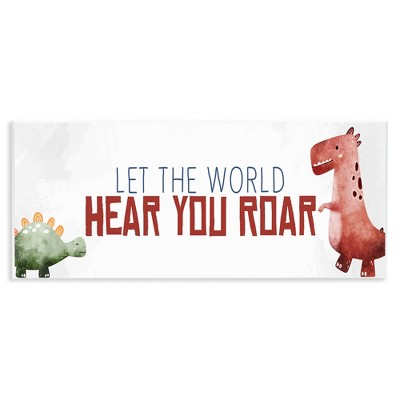Stupell Industries Hear You Roar Dinosaurs, 17" x 7"