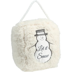 Pavilion Gift Company - Let it Snow - 5" x 6" Door Stopper - Door Stops - 1 of 4