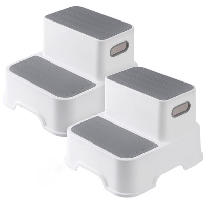 Whizmax Toddler 2 Step Stool, Non-Slip Double up Child Toddler Stepping Stool for Potty Training, Kitchen, Bedroom, Toilet Step Stool for Kids