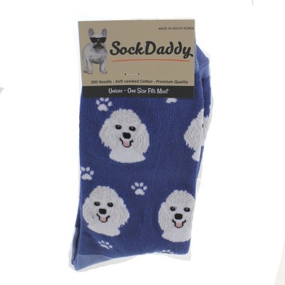 Novelty Socks 15.25" White Poodle Socks Premium Quality E & S Pet  -  Socks