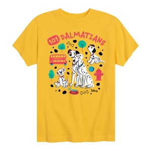 Boys' - 101 Dalmatians - Collage of Dalmatian Family Short Sleeve Graphic T-Shirt - 1 of 4