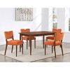 Comfort Pointe Bonito Rectangle Dining Table Walnut Finish: Birch Veneer, Seats 6, Floor Glides - 4 of 4